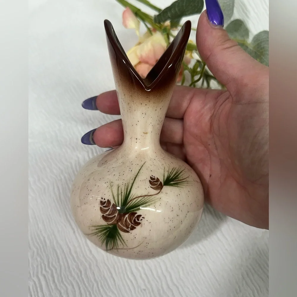 Vintage ROMCO Rocky Mountain Pottery Pine Cone MCM Vase 6